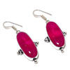 Earring Natural Pink Lace Agate Gemstone Handmade 925 Sterling Silver 1.97"