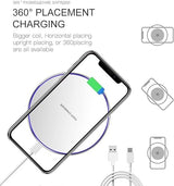 Wireless Charging Pad Compatible with iPhone, AirPods,Samsung Galaxy S23/S22/Note,Pixel/LG G8 7