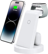 Wireless Charger for iPhone 15 14 13 12 11 X Pro Max & Apple Watch - Charging Dock for AirPods, 3 in 1 Charging Station