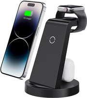 Wireless Charger for iPhone 15 14 13 12 11 X Pro Max & Apple Watch - Charging Dock for AirPods, 3 in 1 Charging Station