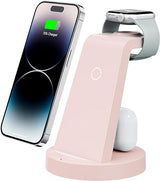 Wireless Charger for iPhone 15 14 13 12 11 X Pro Max & Apple Watch - Charging Dock for AirPods, 3 in 1 Charging Station