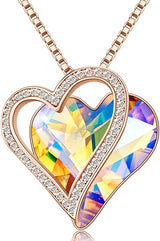 Love Heart Pendant Necklaces for Women Crystals Jewelry Gifts for Women