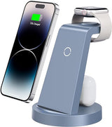 Wireless Charger for iPhone 15 14 13 12 11 X Pro Max & Apple Watch - Charging Dock for AirPods, 3 in 1 Charging Station