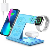 Wireless Charger, 3 in 1 Wireless Charging Station, Fast Wireless Charger Stand for iPhone 15 14 13 12 11 Pro Max XR XS 8 Plus, for Apple Watch 8 7 6 5 4 3 2 SE,for AirPods Pro 3 2