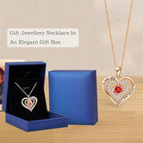 925 Sterling Jewelry Gift Forever Love Heart Zirconia Pendant Necklace for Women