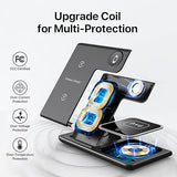 Wireless Charger, 3 in 1 Wireless Charging Station, Fast Wireless Charger Stand for iPhone 15 14 13 12 11 Pro Max XR XS 8 Plus, for Apple Watch 8 7 6 5 4 3 2 SE,for AirPods Pro 3 2