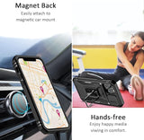 Military Grade Heavy Duty Protective Sturdy Rotate Ring Kickstand Phone Case for iPhone 13 Pro Max with Slide Camera Cover Drop Tested