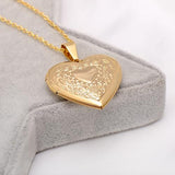 Stainless Steel Heart Shaped Locket Pendant Necklace for Women