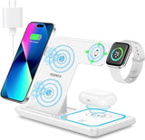 Wireless Charger, 3 in 1 Wireless Charging Station, Fast Wireless Charger Stand for iPhone 15 14 13 12 11 Pro Max XR XS 8 Plus, for Apple Watch 8 7 6 5 4 3 2 SE,for AirPods Pro 3 2