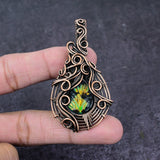 Carved Ammolite Gemstone Pendant