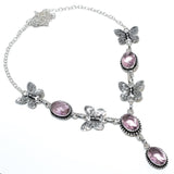 Necklace Natural Pink Kunzite Gemstone Handmade 925 Sterling Silver