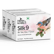 Silk9 Velvety Smooth Bathing Bar - Pack of 3 (Each 75 gm)