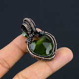Amazonite Gemstone Pendant, Copper Wire Wrap Pendant"