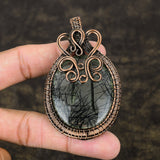 Black Rutile Gemstone Pendant