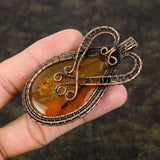 Baltic Amber Gemstone Pendant  in Copper