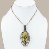 Bumblebee Jasper Pendant, Copper Wire Wrap Pendant,Tree Of Life Pendant"