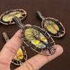 Bumblebee Jasper Pendant, Copper Wire Wrap Pendant,Tree Of Life Pendant