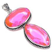 Pink Kunzite Gemstone Pendant, Sterling Silver Pendant, Women's Pendant"