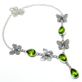 Necklace Natural Peridot Gemstone Handmade 925 Sterling Silver Gift