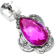 Infinity Love Pink Kunzite Gemstone Pendant, Sterling Silver Pendant, Handmade Jewelry Pendants"