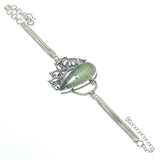 Bracelet Natural Prehnite Gemstone Handmade 925 Sterling Silver 7-8"