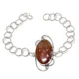 Bracelet Natural Noreena Jasper Gemstone Handmade 925 Sterling Silver 7-8"