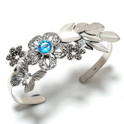 London Blue Topaz Gemstone Silver Bangle