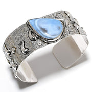 Bangle Natural Owyhee Opal Handmade 925 Sterling Silver Cuff Adjustable