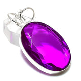 Amethyst Gemstone Pendant, Purple Pendant, Sterling Silver Pendants"