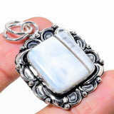 Natural Owhyee Opal Gemstone Pendant, Handmade Sterling Silver Pendant"