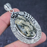 Natural Ocean Jasper Gemstone Handmade Pendant, Women's Pendant"